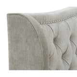 Gracewood Hollow Follett Tufted Wingback Upholstered Bed