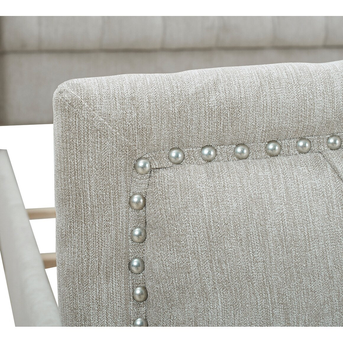 Gracewood Hollow Follett Tufted Wingback Upholstered Bed