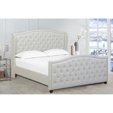 Gracewood Hollow Follett Tufted Wingback Upholstered Bed