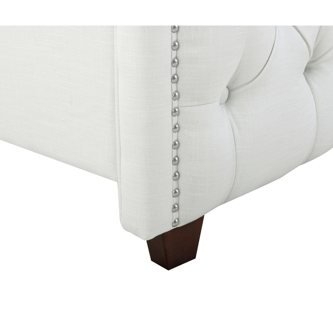 Gracewood Hollow Follett Tufted Wingback Upholstered Bed