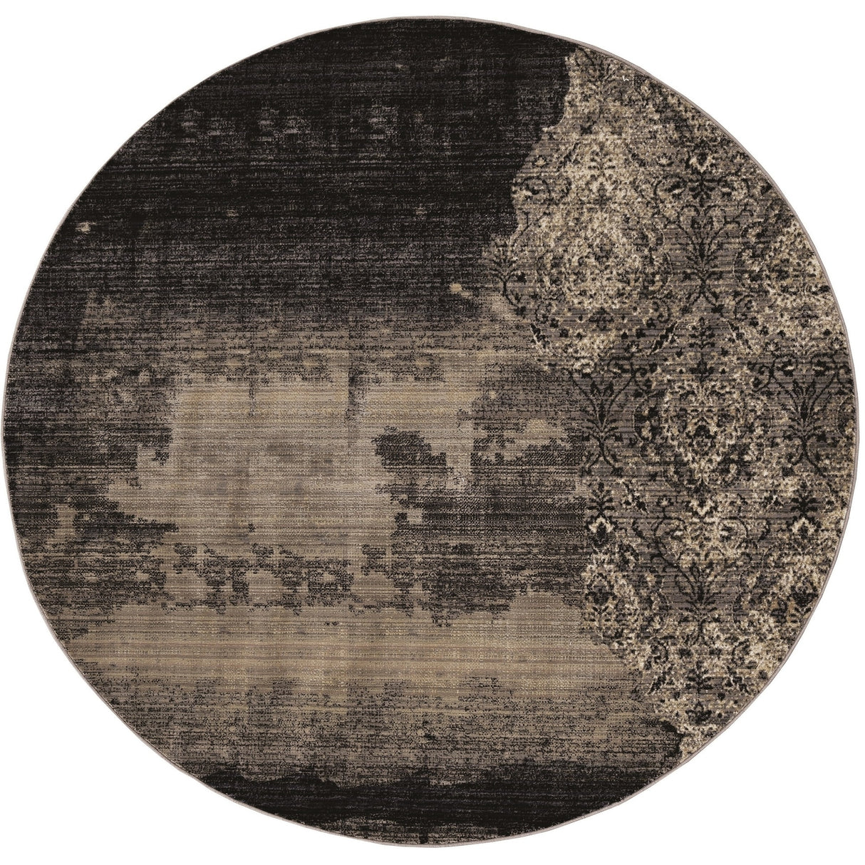 Gracewood Hollow Renza Distressed Damask Rug