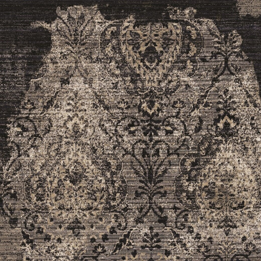 Gracewood Hollow Renza Distressed Damask Rug