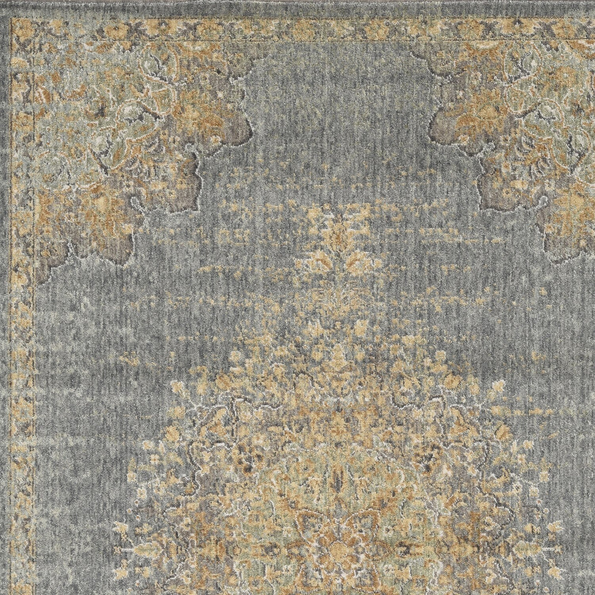 Gracewood Hollow Wool Vintage Medallian Oriental Area Rug