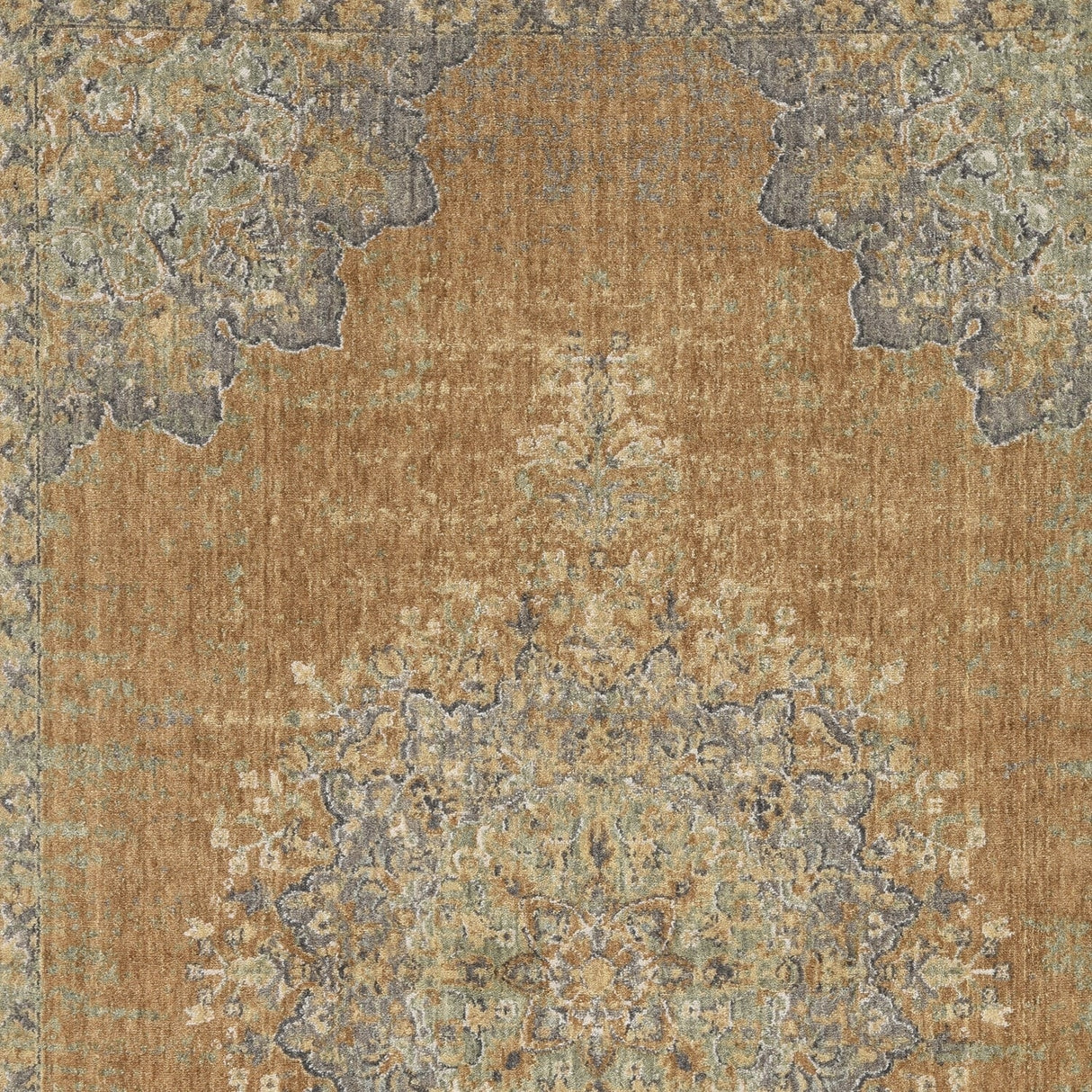 Gracewood Hollow Wool Vintage Medallian Oriental Area Rug
