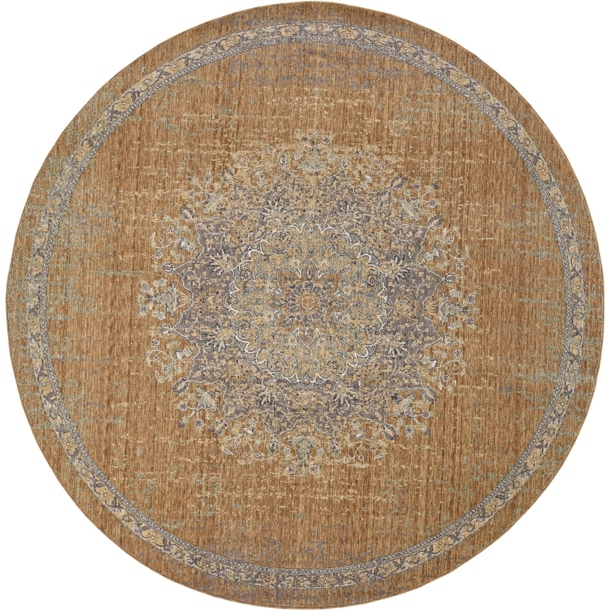 Gracewood Hollow Wool Vintage Medallian Oriental Area Rug