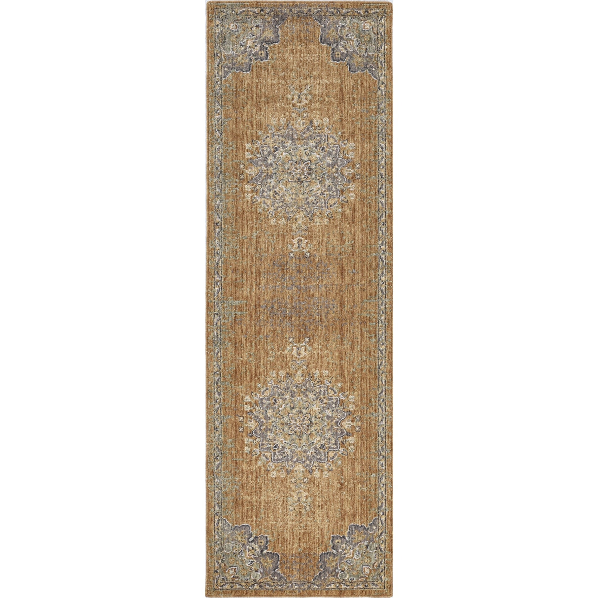 Gracewood Hollow Wool Vintage Medallian Oriental Area Rug