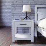 Grain Wood Furniture Loft Solid Wood 1-drawer Nightstand