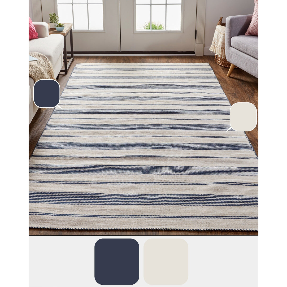 Granberg Eco-Friendly PET Rug, Outdoor, Black/White, Area Rug
