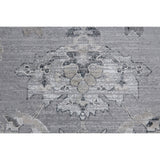 Adana Transitional Metallic Rug, Silver Gray/Ivory, Area Rug