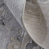 Adana Transitional Metallic Rug, Silver Gray/Ivory, Area Rug