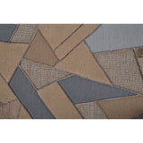Cutlor Tufted Graphic Wool Rug, Tan/Gray/Cool Blue, Area Rug
