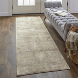 Frida Distressed Abstract Watercolor Accent Rug, Latte Tan/Gray