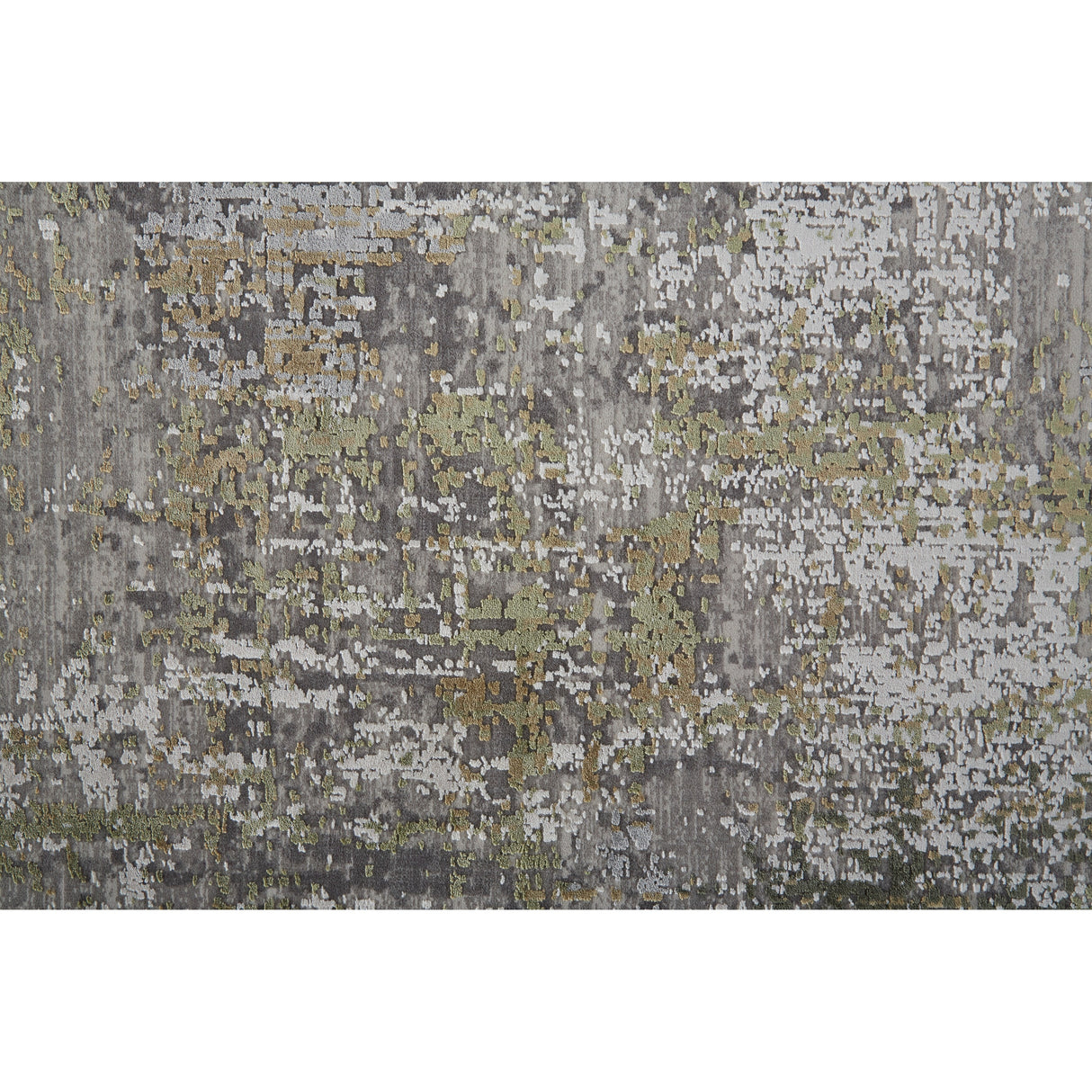 Lindstra Gradient Abstract Area Rug, Olive Gray/Jade Green