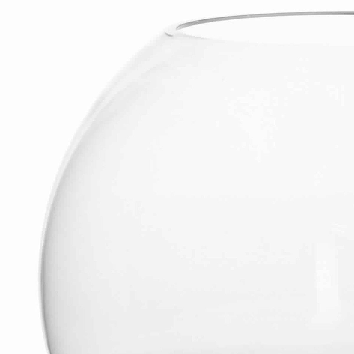 Grand Sphere Shaped Glass Bowl with Thick Wall Construction, Transparent
