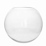Grand Sphere Shaped Glass Bowl with Thick Wall Construction, Transparent