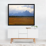 Grand Teton Wyoming Digital Grassland Landscape Snow Art Print/Poster