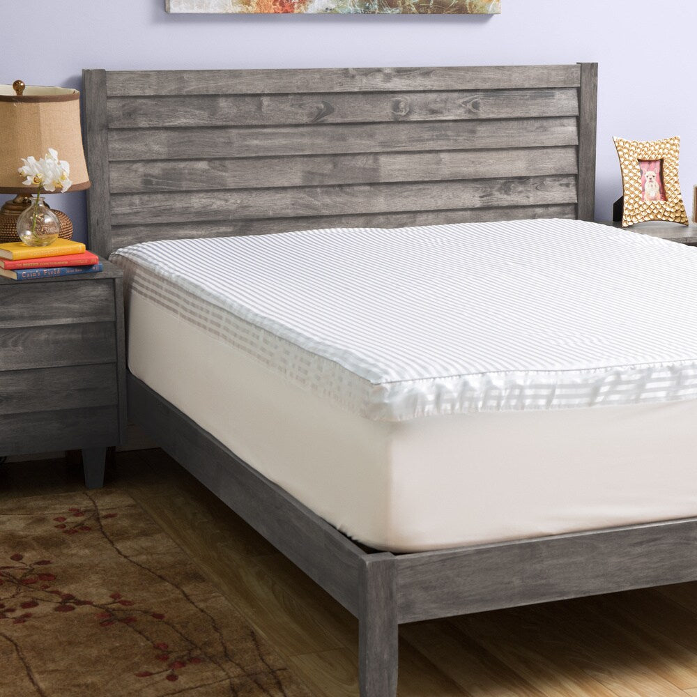 Grande Hotel Collection 3-inch Big Comfort Gel Memory Foam Mattress Topper with Polysilk Cover
