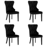 Grandview Tufted Wingback Dining Chair (Set of 4) with Nailhead and Ring Pulls