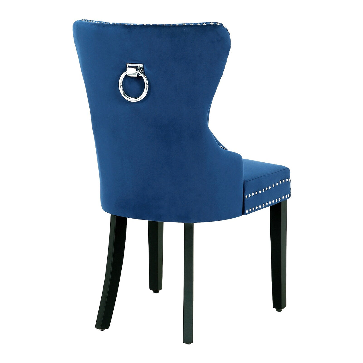 Grandview Tufted Wingback Dining Chair (Set of 4) with Nailhead and Ring Pulls