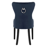 Grandview Tufted Wingback Dining Chair (Set of 4) with Nailhead and Ring Pulls