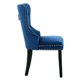 Grandview Tufted Wingback Dining Chair (Set of 4) with Nailhead and Ring Pulls