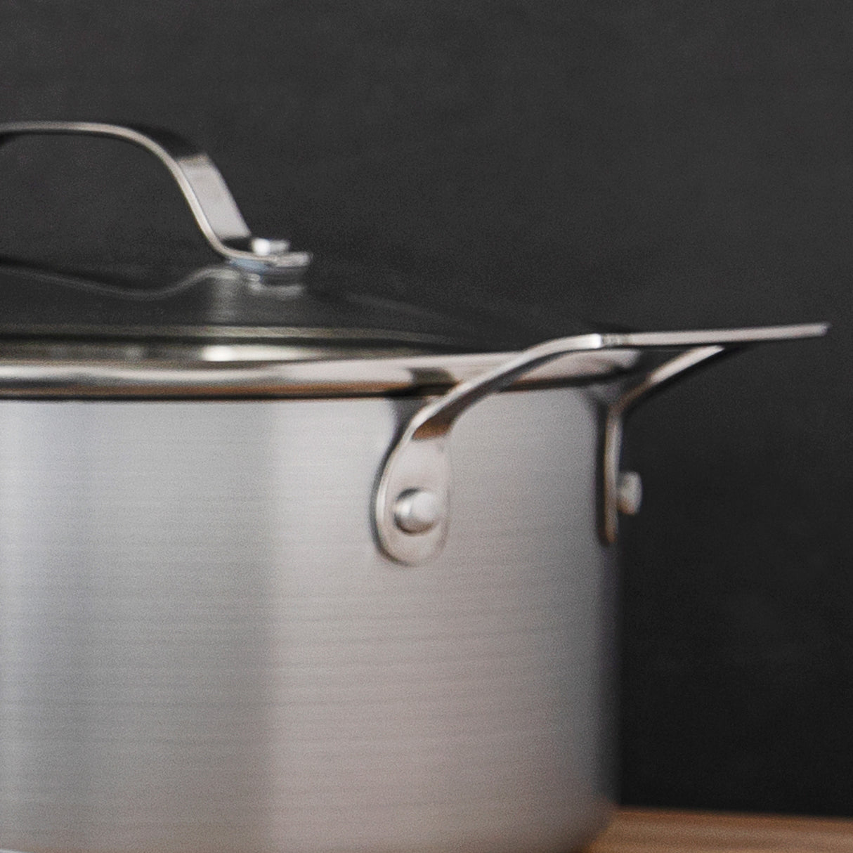 Granitestone Silver 5 QT Nonstick Stock Pot with Glass Lid