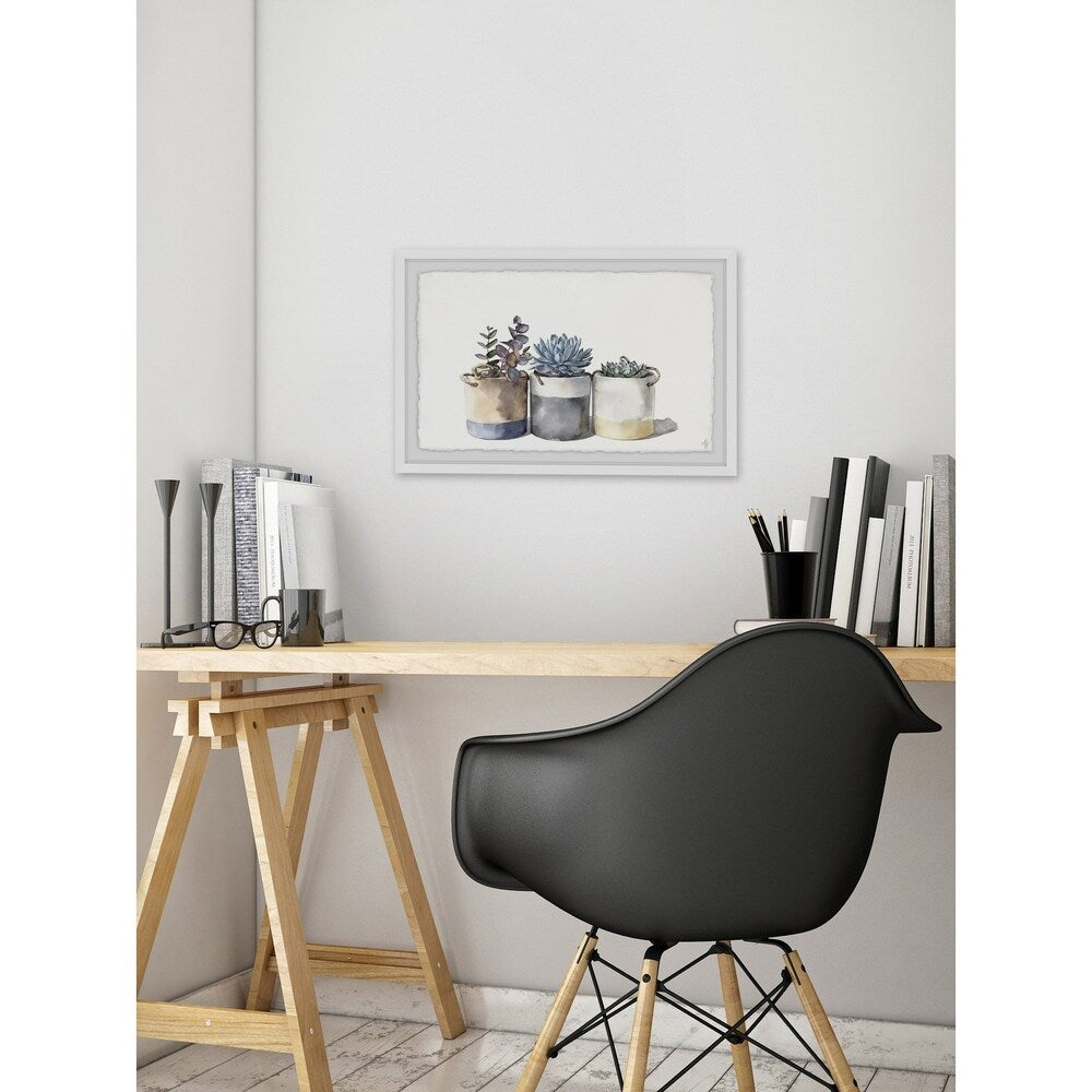 'Granny's Cacti' Framed Painting Print - Multi-Color