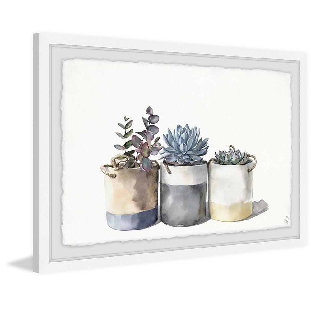 'Granny's Cacti' Framed Painting Print - Multi-Color