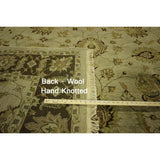 T579 Grey Double Knotted Chobi Oushak Handmade Wool Oriental Area Rug - 8' x 10'