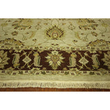 T579 Grey Double Knotted Chobi Oushak Handmade Wool Oriental Area Rug - 8' x 10'