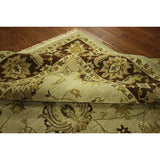 T579 Grey Double Knotted Chobi Oushak Handmade Wool Oriental Area Rug - 8' x 10'