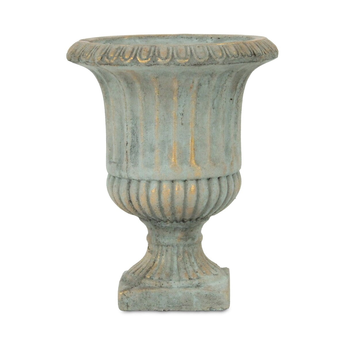 Gray Cement Pot Stand with Square Base