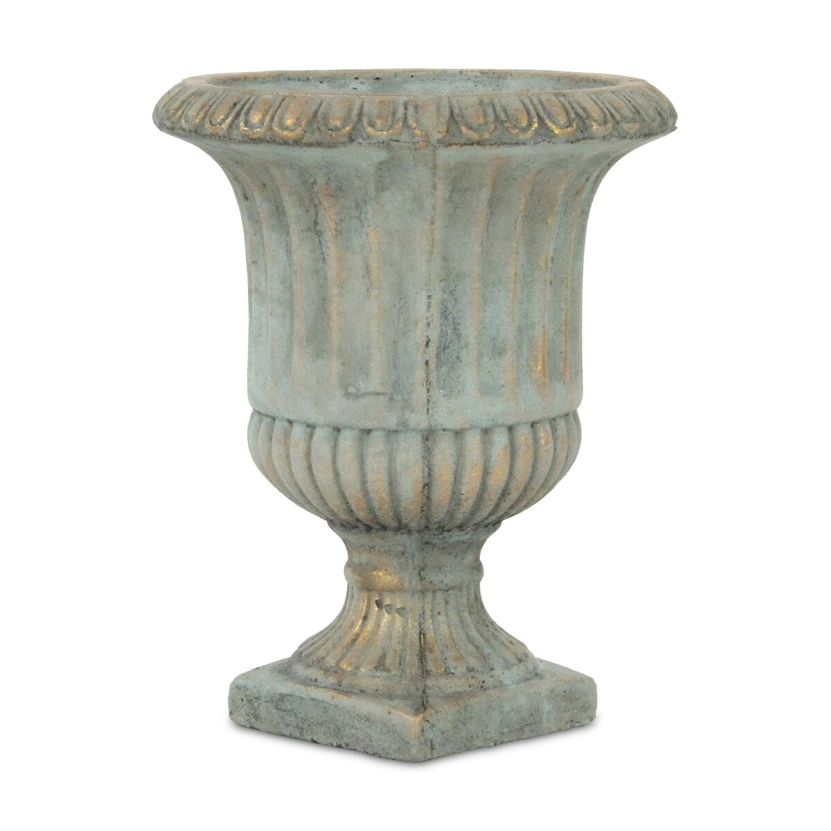 Gray Cement Pot Stand with Square Base
