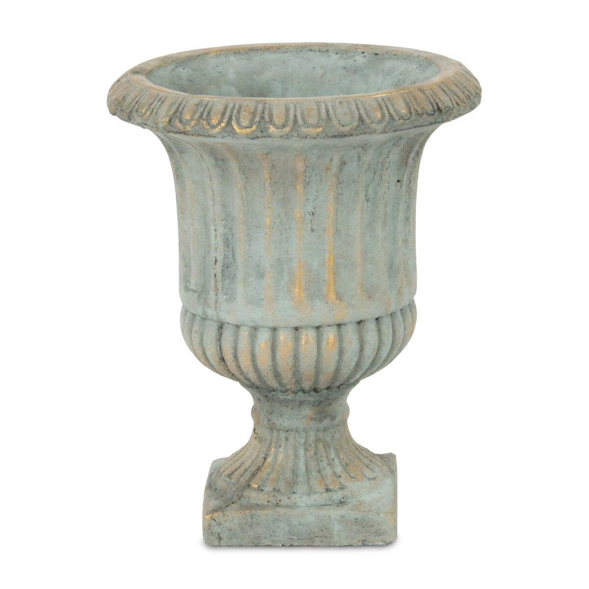 Gray Cement Pot Stand with Square Base