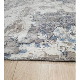 Gray Contemporary Abstract Hand Crafted Area Rug - 5'3 x 7'6