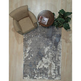 Gray Contemporary Abstract Hand Crafted Area Rug - 5'3 x 7'6