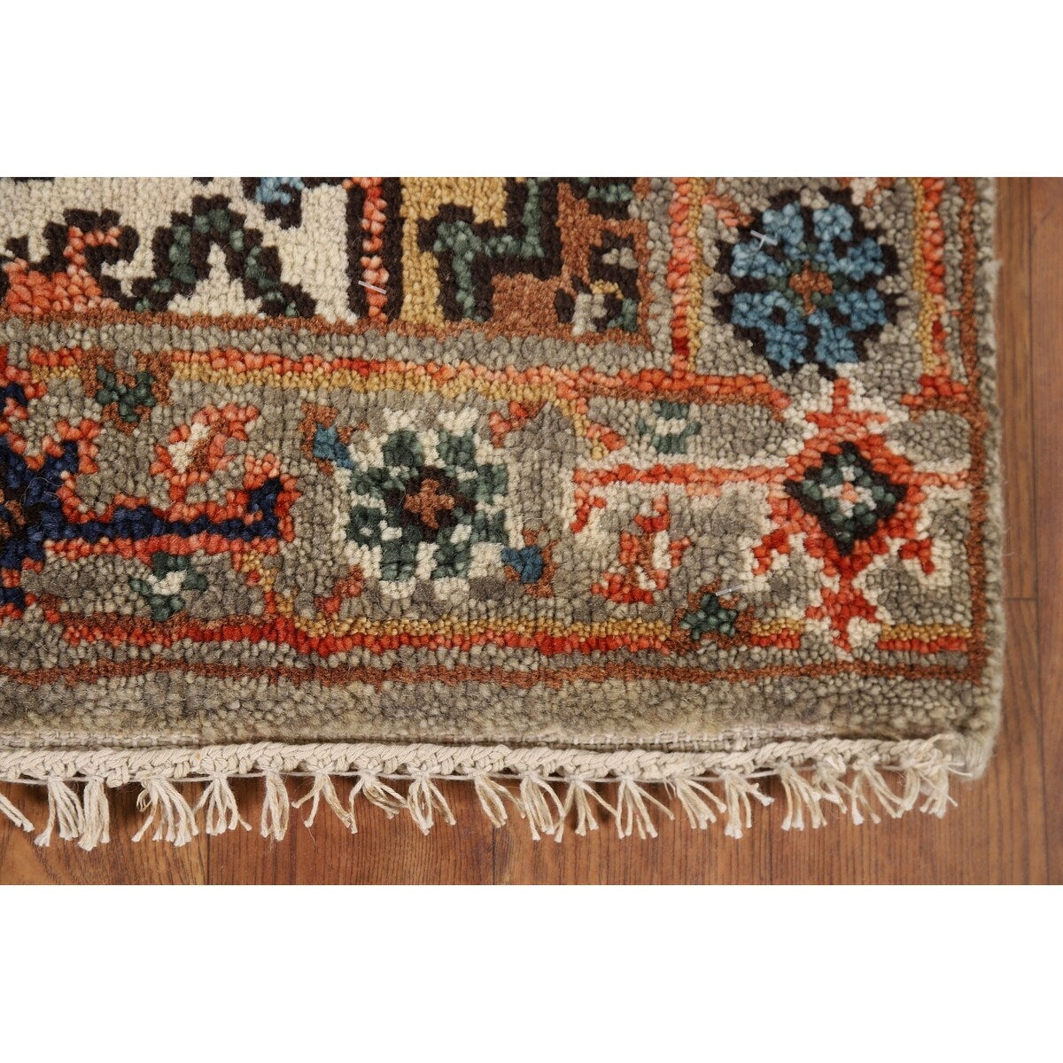 Gray Heriz Serapi Accent Rug Handmade Wool Carpet - 2'0" x 3'0"