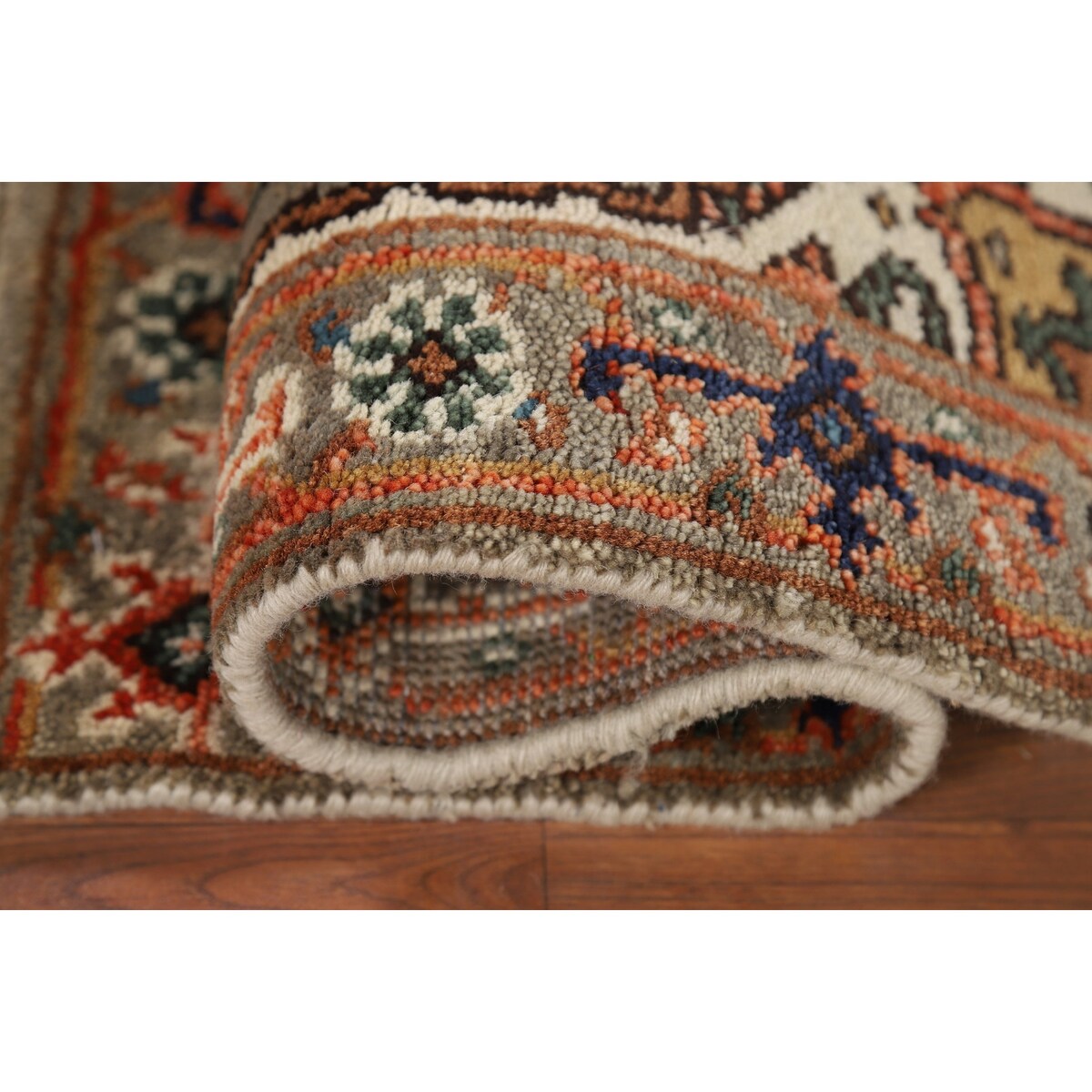Gray Heriz Serapi Accent Rug Handmade Wool Carpet - 2'0" x 3'0"