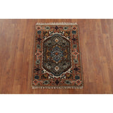 Gray Heriz Serapi Accent Rug Handmade Wool Carpet - 2'0" x 3'0"