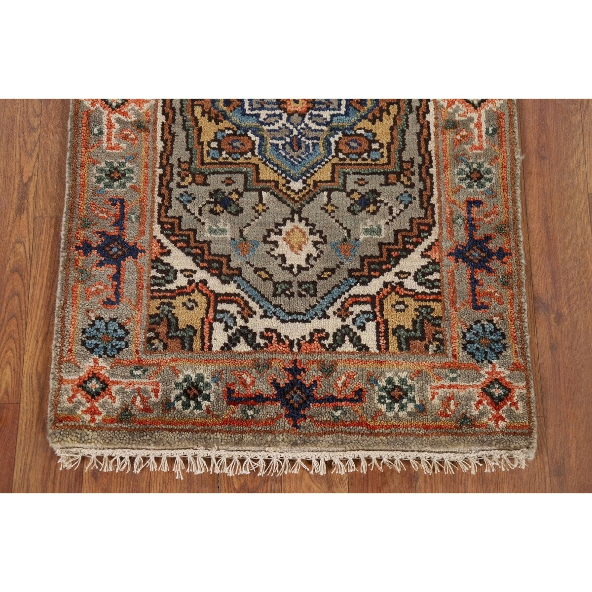 Gray Heriz Serapi Accent Rug Handmade Wool Carpet - 2'0" x 3'0"