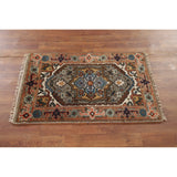 Gray Heriz Serapi Accent Rug Handmade Wool Carpet - 2'0" x 3'0"