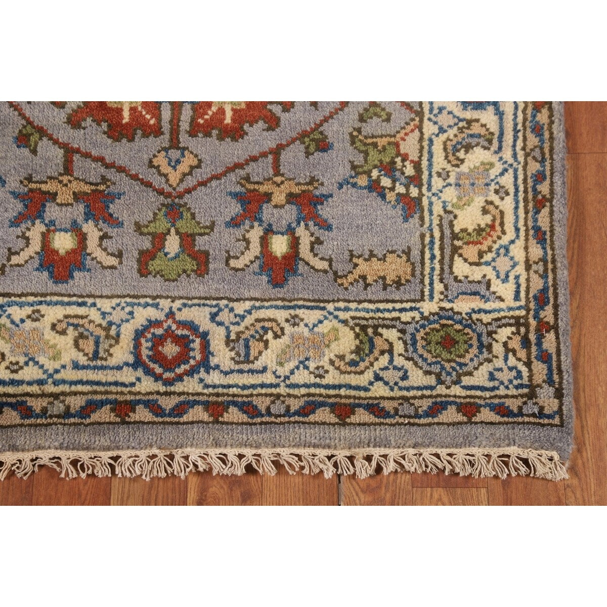 Gray Heriz Serapi Indian Foyer Rug Handmade Wool Carpet - 2'11"x 4'11"