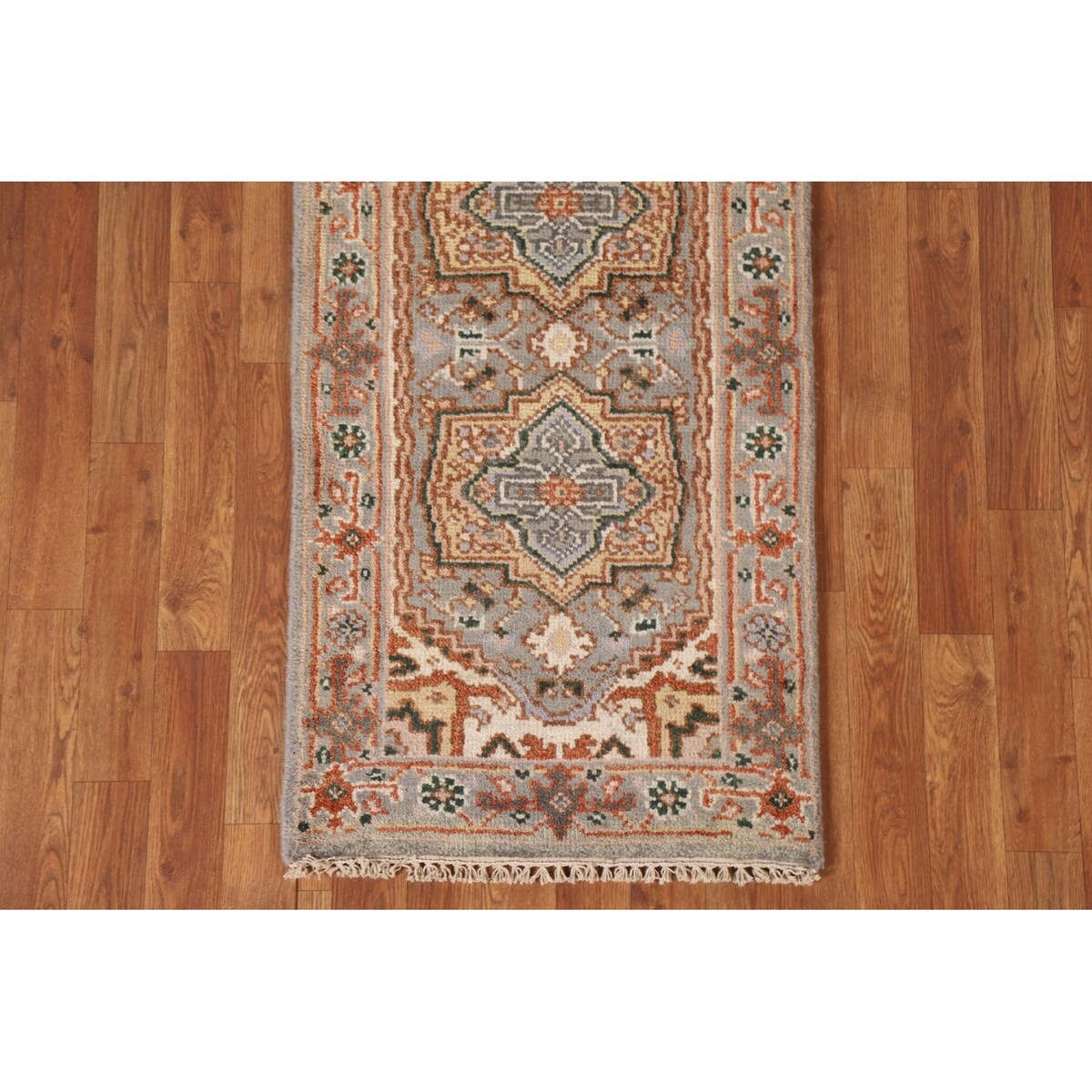 Gray Heriz Serapi Oriental Rug Hand-knotted Wool Carpet - 4'0"x 2'0"