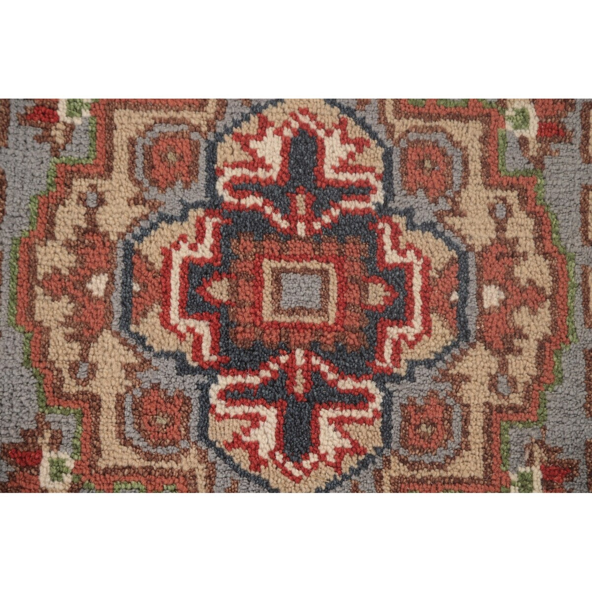 Gray Heriz Serapi Oriental Runner Rug Handmade Wool Carpet - 2'6"x 10'0"