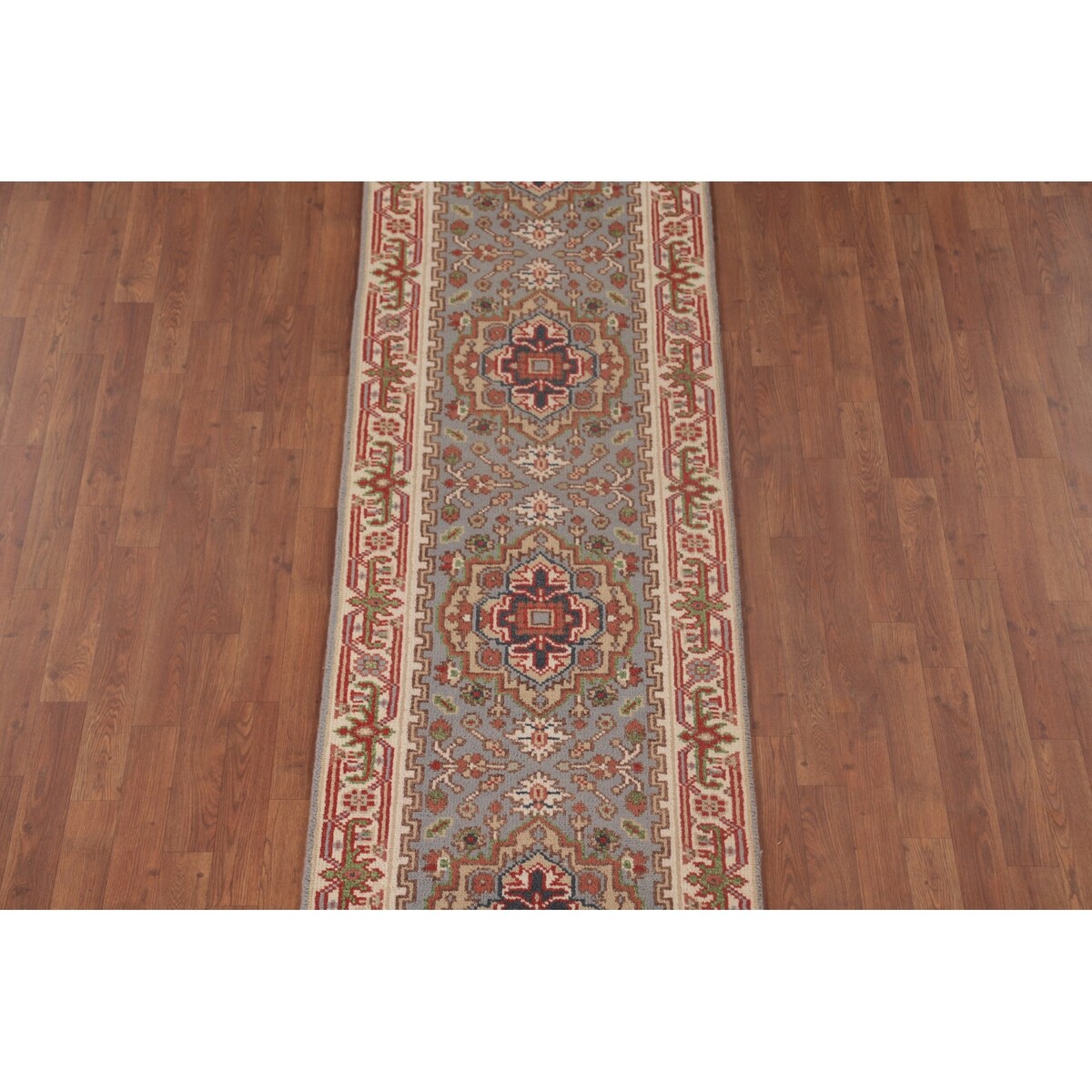 Gray Heriz Serapi Oriental Runner Rug Handmade Wool Carpet - 2'6"x 10'0"