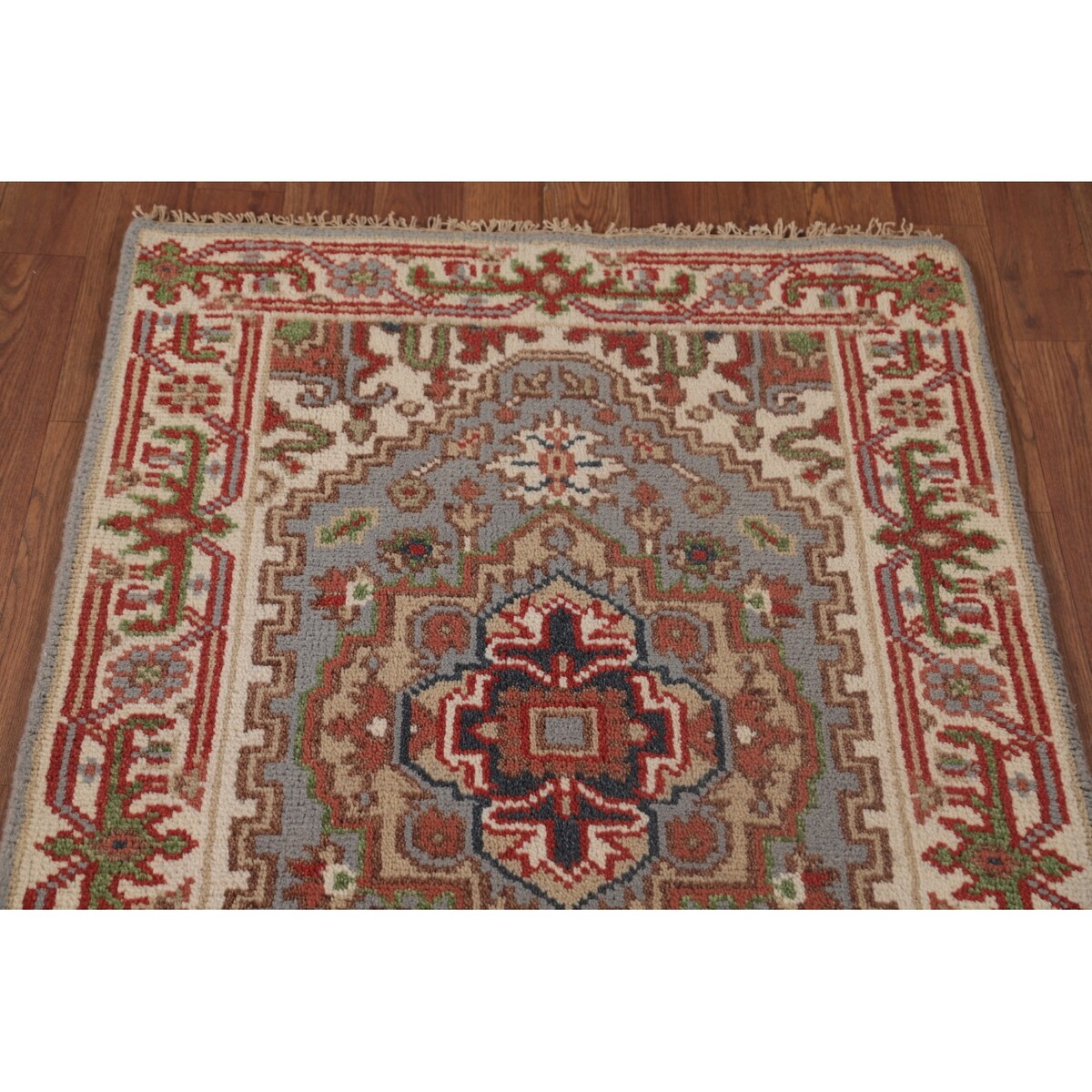Gray Heriz Serapi Oriental Runner Rug Handmade Wool Carpet - 2'6"x 10'0"