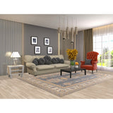 Gray Kazak Living Room Area Rug Hand-Knotted Traditional Wool Carpet - 6'7" x 9'9"