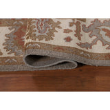 Gray Oushak Indian Area Rug Handmade Geometric Wool Carpet - 8'4"x 9'10"