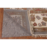 Gray Oushak Indian Area Rug Handmade Geometric Wool Carpet - 8'4"x 9'10"