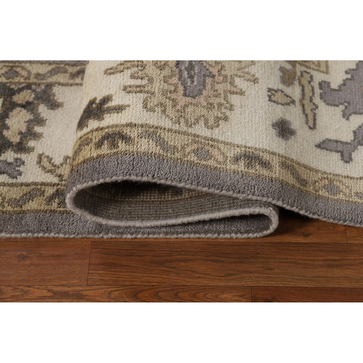 Gray Oushak Indian Area Rug Handmade Wool Carpet - 8'4"x 10'1"